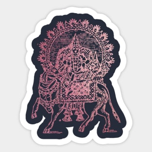 Rose Gold Supreme Being Shiva Indian God Sticker